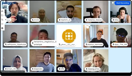 Learners practising English together in a SpeakDuo live conversation